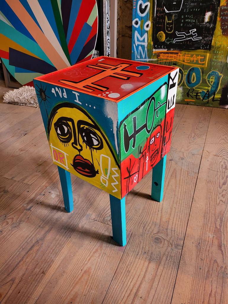 Original Pop Art Graffiti Sculpture by Well Well