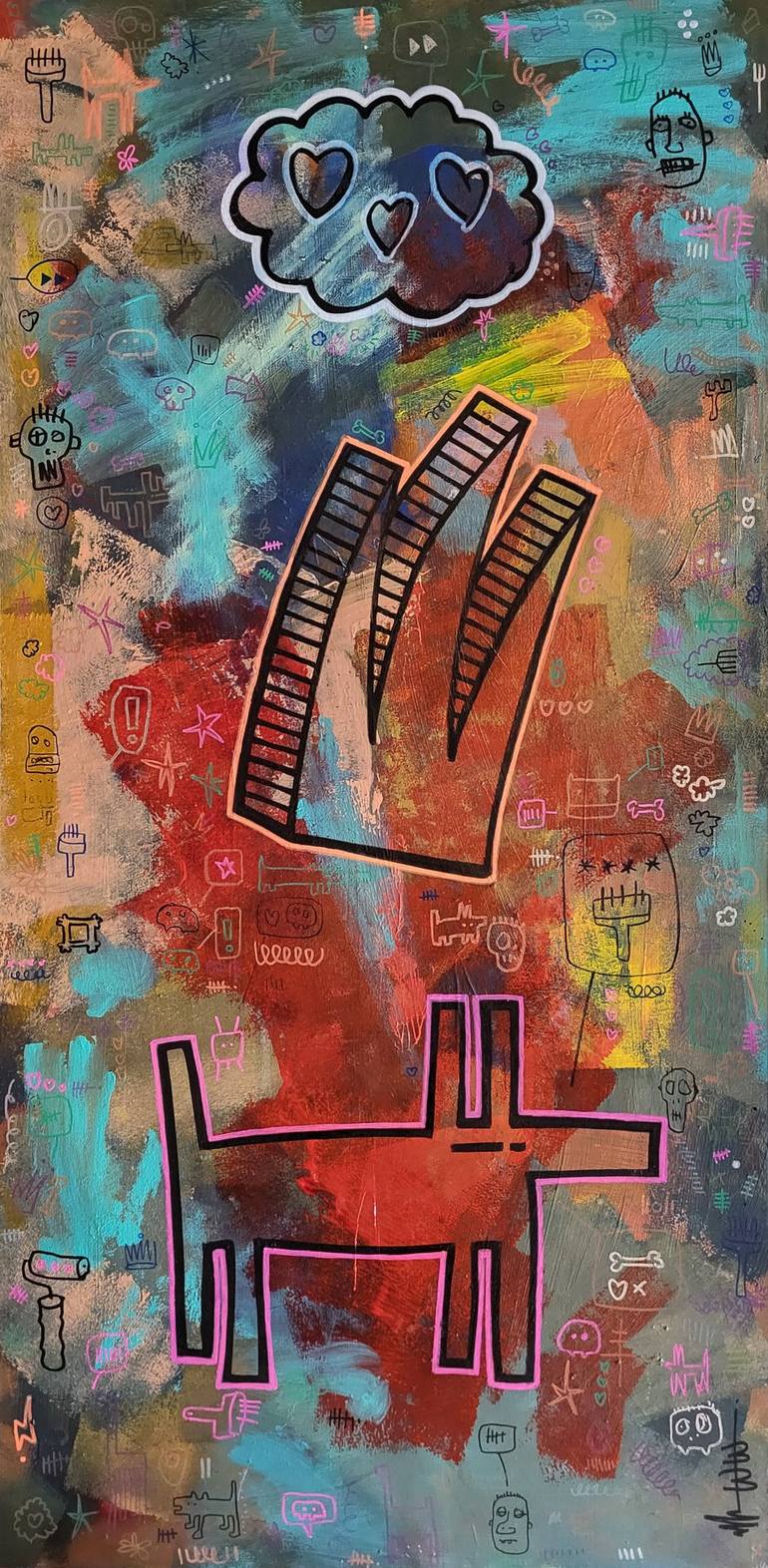 Original Pop CultureCelebrity Painting by Well Well  Pop Art Art on Wood  LKD
