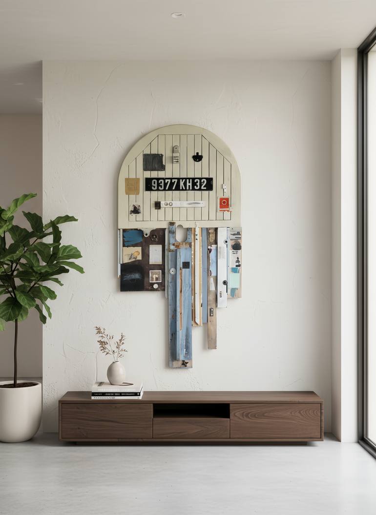 Original Abstract Sculpture by Well Well | Pop Art Art on Wood | Memory as Material (Everything I Didn't Throw Away)