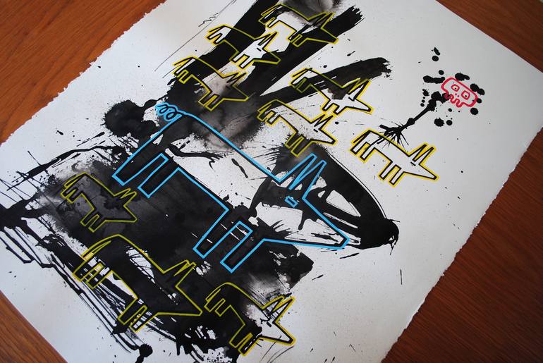 Original Illustration Graffiti Drawing by Well Well