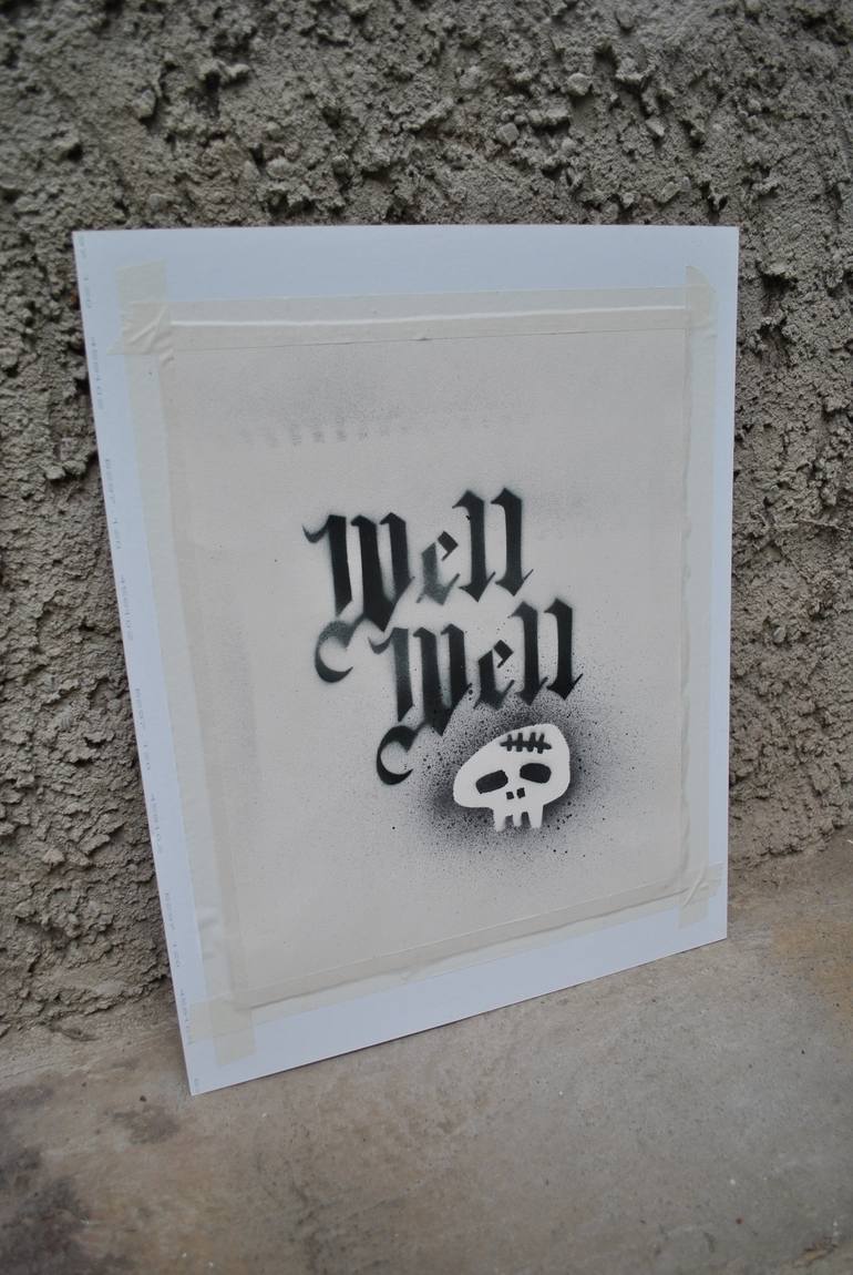 Original Graffiti Drawing by Well Well