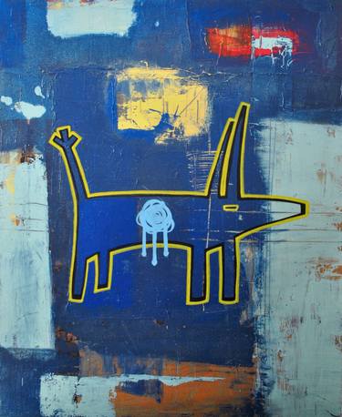 Saatchi Art Artist Well Well; Drawing, “Blue Spotted Dog” #art