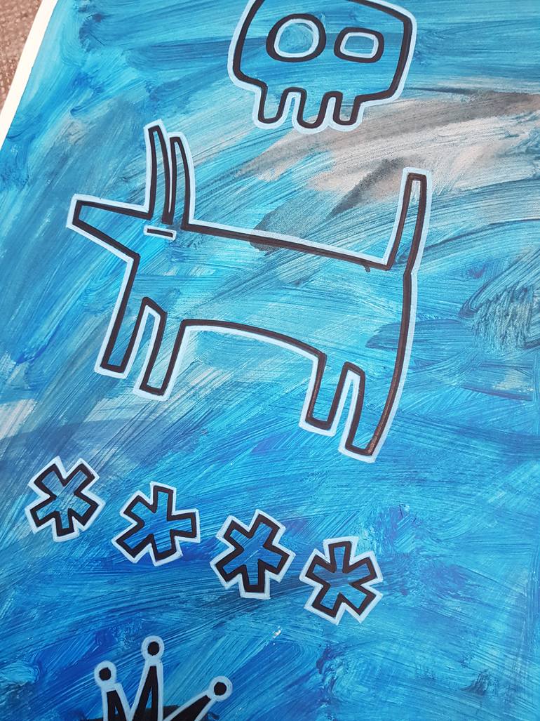 Original Street Art Graffiti Painting by Well Well