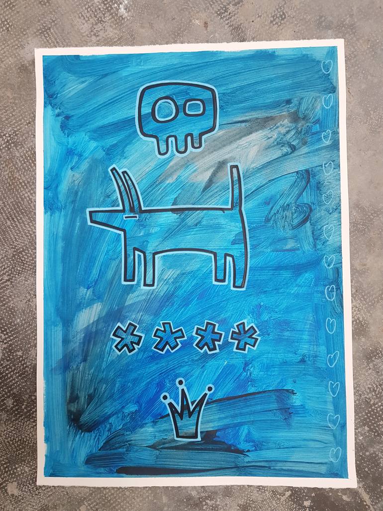 Original Street Art Graffiti Painting by Well Well