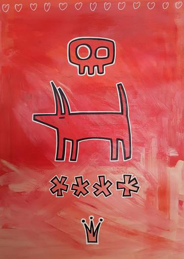 Original Dogs Paintings by Well Well