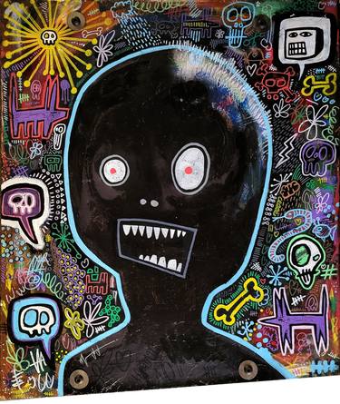 Original Street Art Popular culture Paintings by Well Well