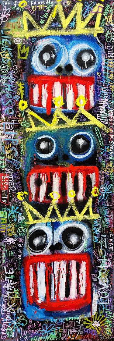 Original Pop Art Popular culture Paintings by Well Well