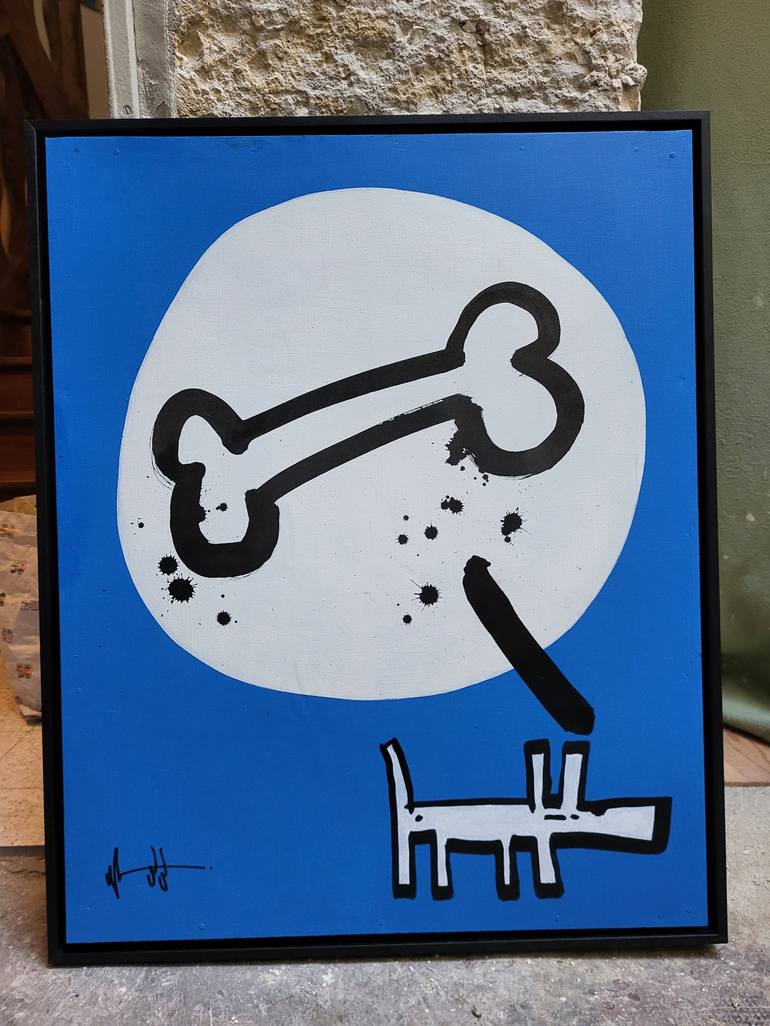 Original Pop Art Animal Painting by Well Well