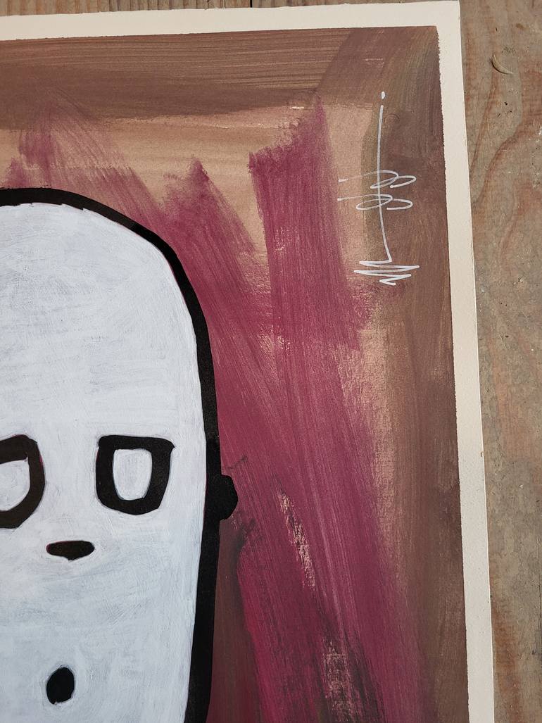 Original Street Art Cartoon Painting by Well Well