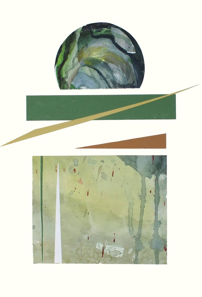 Original Minimalism Abstract Collage by Beata Palach