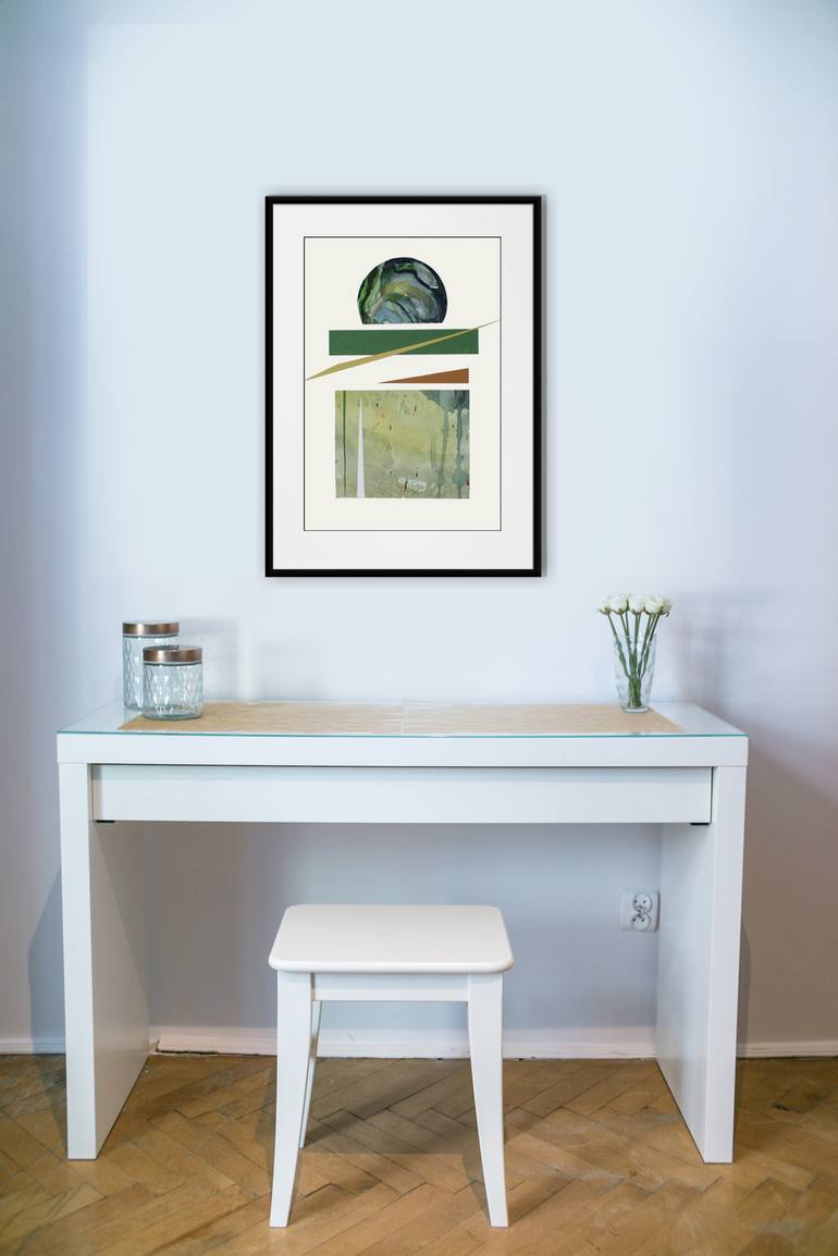 Original Minimalism Abstract Collage by Beata Palach