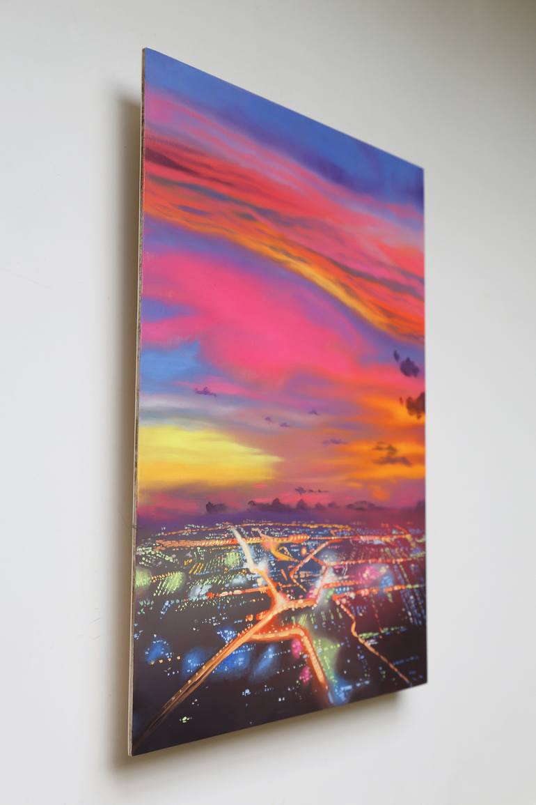 Original Fine Art Aerial Painting by Kristen Lynn