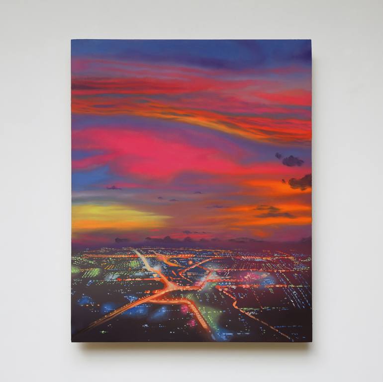 Original Fine Art Aerial Painting by Kristen Lynn