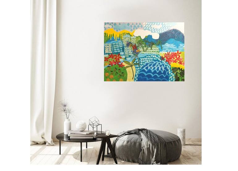 Original Abstract Expressionism Landscape Painting by Penelope Dodman