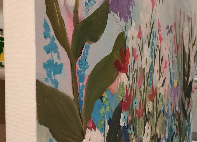 Original Abstract Expressionism Floral Painting by Penelope Dodman