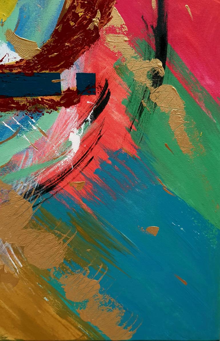 Original Abstract Expressionism Abstract Painting by Ramsha Soofi