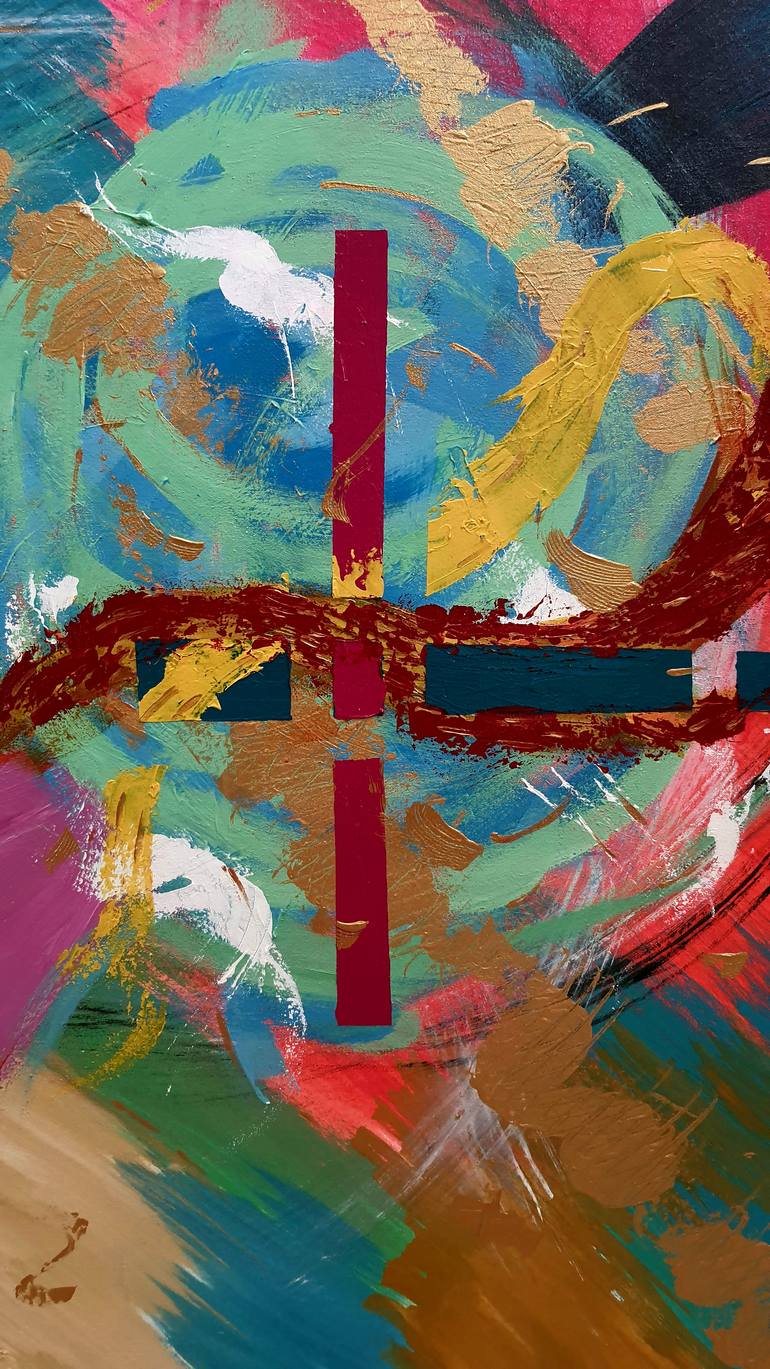 Original Abstract Expressionism Abstract Painting by Ramsha Soofi