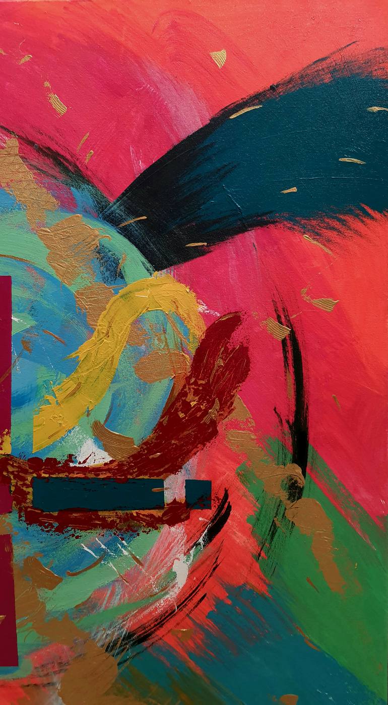 Original Abstract Expressionism Abstract Painting by Ramsha Soofi