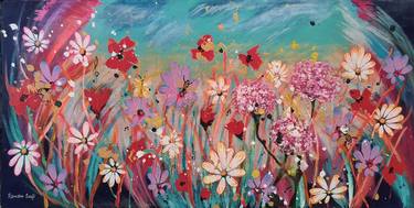 Original Abstract Expressionism Floral Paintings by Ramsha Soofi