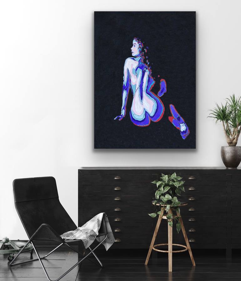 Original Expressionism Nude Painting by Kerry Inkster