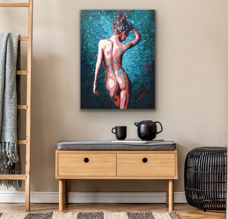 Original Pop Art Nude Painting by Kerry Inkster