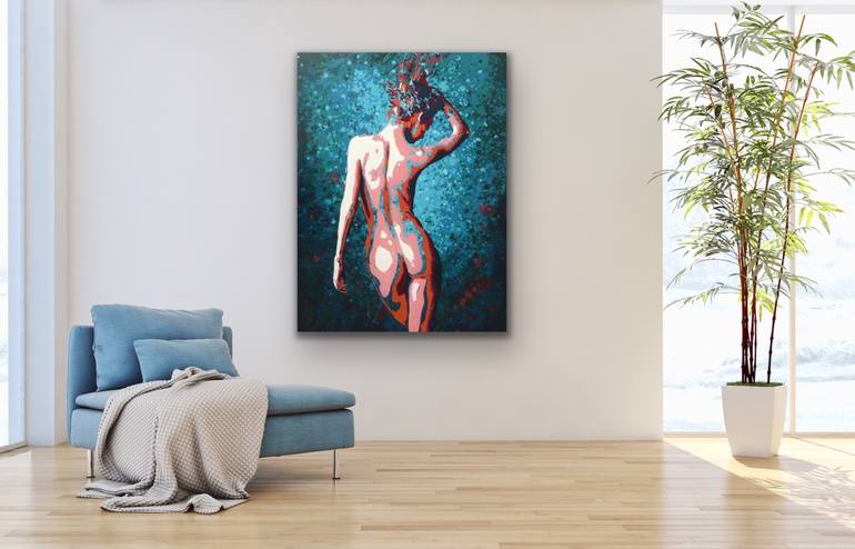 Original Pop Art Nude Painting by Kerry Inkster