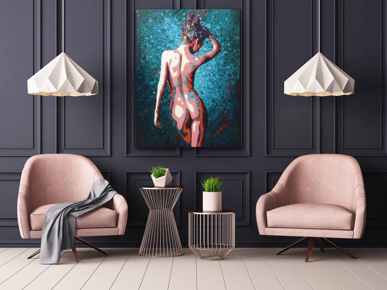 Original Pop Art Nude Painting by Kerry Inkster