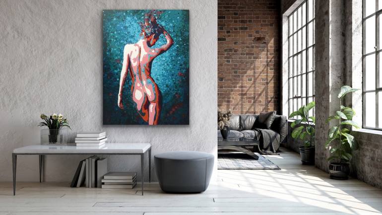 Original Pop Art Nude Painting by Kerry Inkster