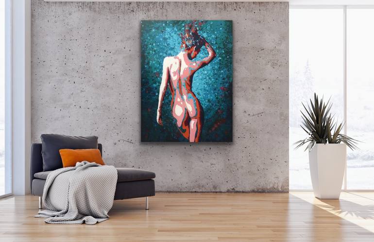 Original Pop Art Nude Painting by Kerry Inkster