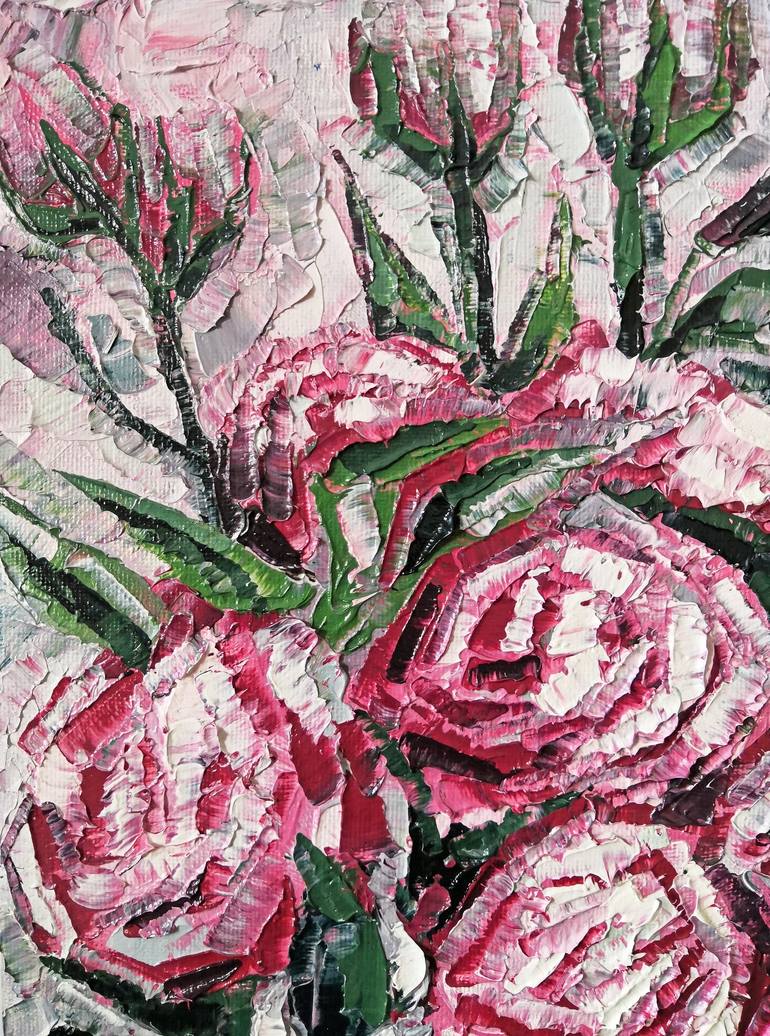 Original Expressionism Floral Painting by Liby Nathan