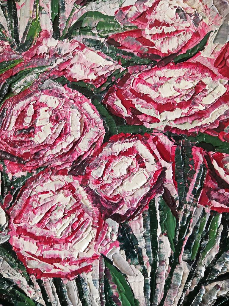 Original Expressionism Floral Painting by Liby Nathan