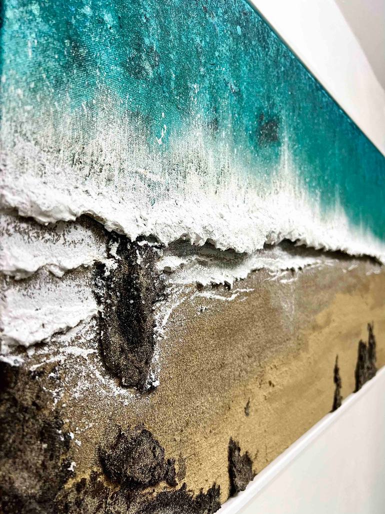 Original Abstract Expressionism Beach Painting by Gemma Lessinger