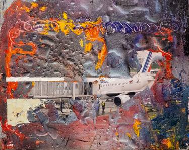 Print of Airplane Collage by Angel Uranga