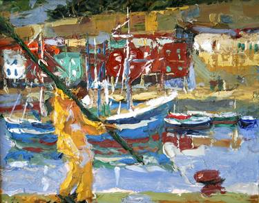 Print of Figurative Boat Paintings by Angel Uranga