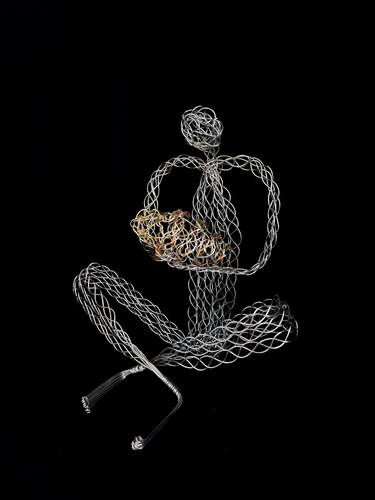Print of Expressionism Love Sculpture by Poetic Wire