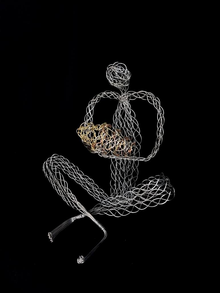 Original Expressionism Love Sculpture by Poetic Wire