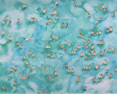 Print of Fine Art Seascape Paintings by Gabriella Kovacs