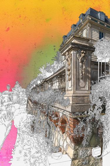 Original Architecture Mixed Media by Stephane Drillon