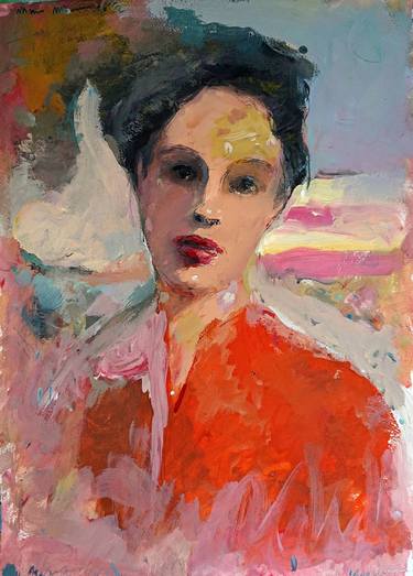 Original Expressionism Women Paintings by Mario Malacrino