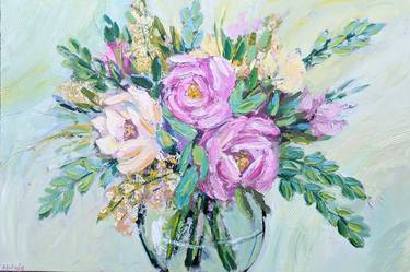 Original Abstract Floral Paintings by Anastasiia Sutula