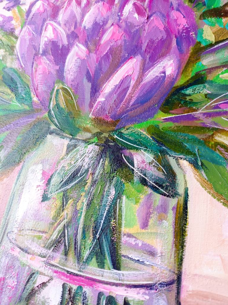 Original Floral Painting by Anastasiia Sutula