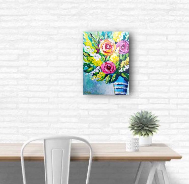 Original Floral Painting by Anastasiia Sutula