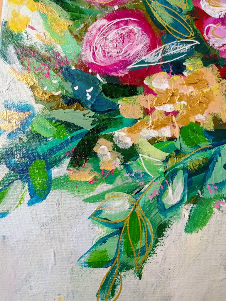 Original Floral Painting by Anastasiia Sutula