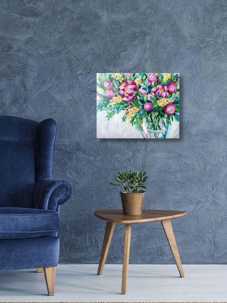 Original Abstract Floral Painting by Anastasiia Sutula