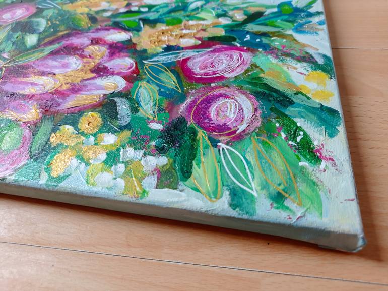 Original Floral Painting by Anastasiia Sutula