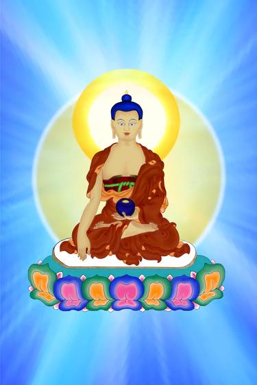 Buddha on Lotus: digital work by hand thumb