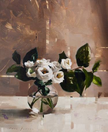 Original Fine Art Floral Paintings by Jon Doran