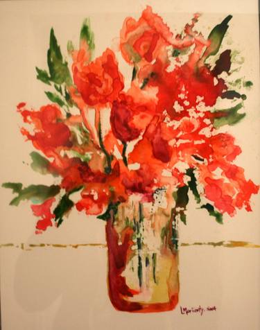 Original Portraiture Floral Paintings by Leona Moriarty
