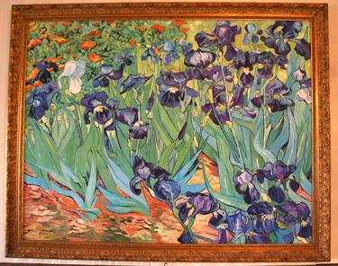 "Irises" by Van Gogh - Reproduction by Leona Moriarty thumb