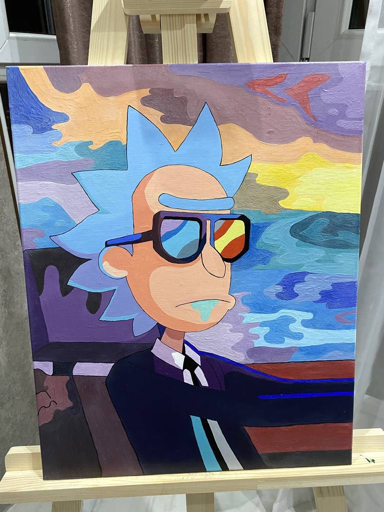 Acrylic Art & Collectibles Painting Original Rick& Morty painting etna ...